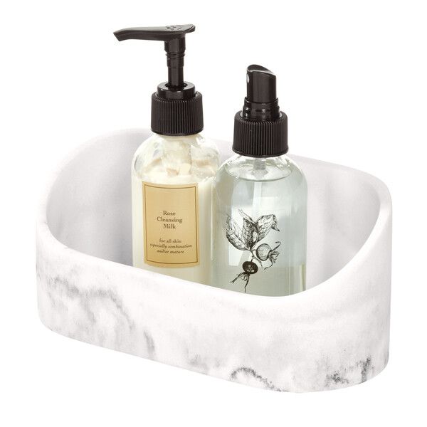 iDesign Dakota Vanity Organizer, White Marble | Walmart (US)