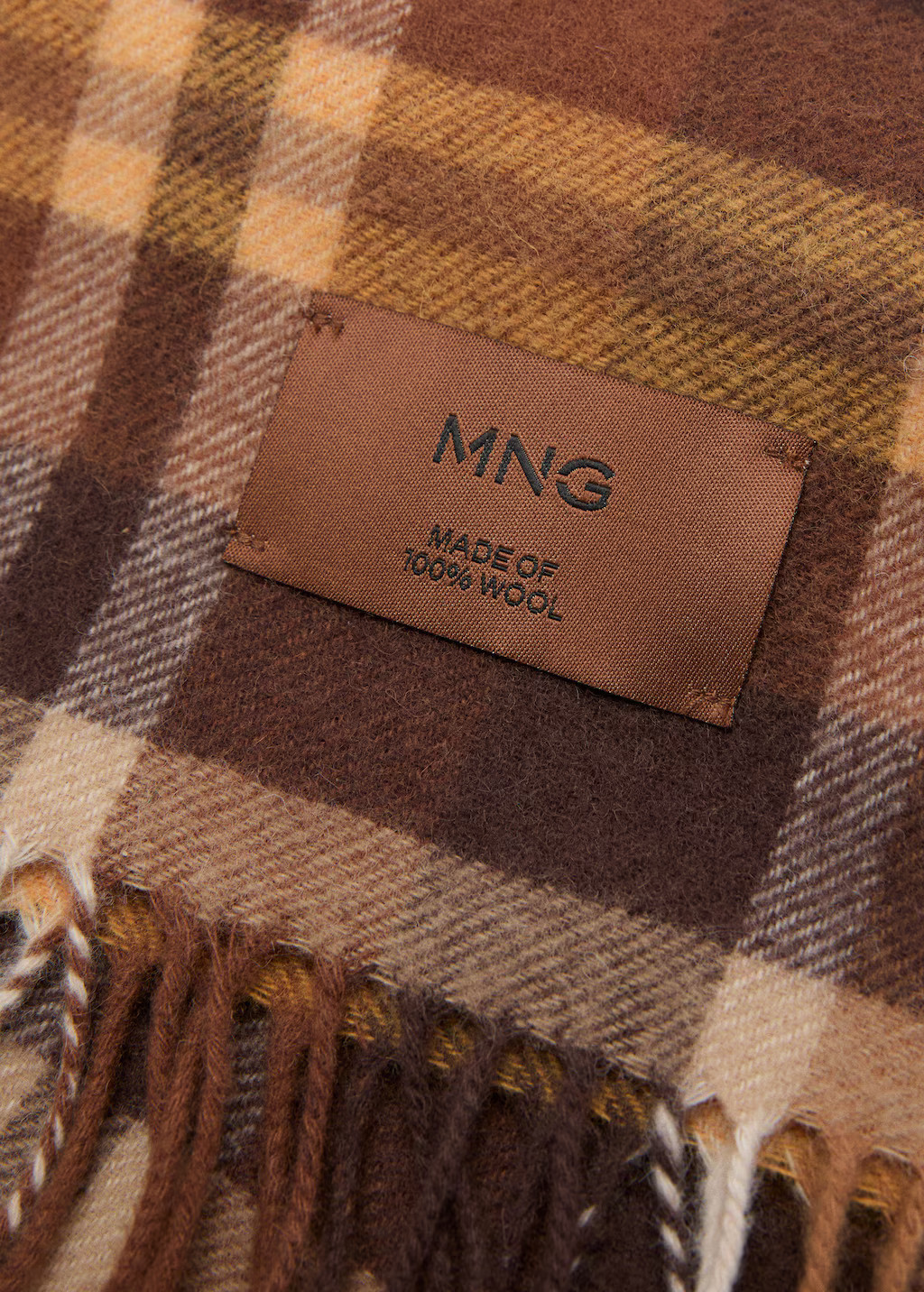 Woollen check scarf | MANGO (UK)