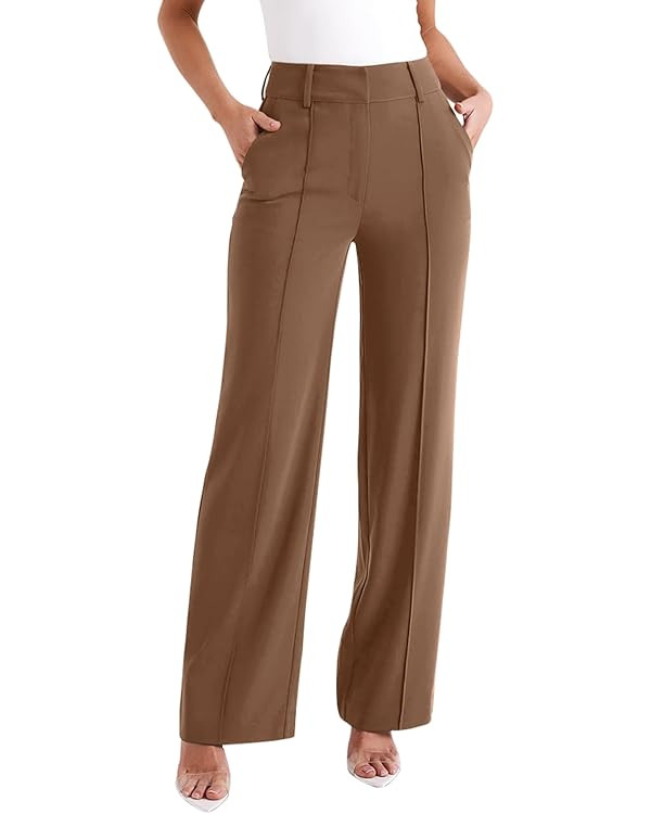 NIMIN High Waisted Work Pants for Women Wide Leg Dressy Pants Business Casual Trousers 2025 Summe... | Amazon (US)