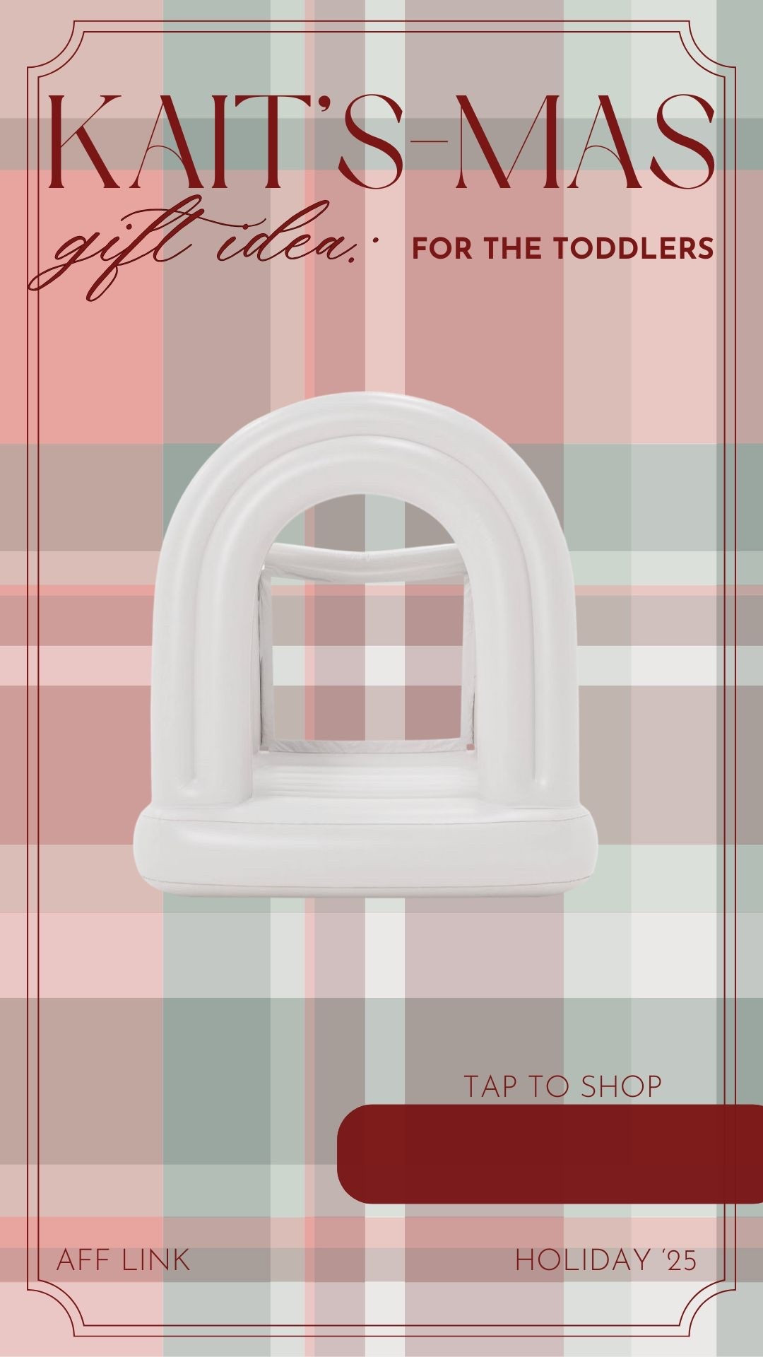 Indoor bounce house for the kiddos! Will be coming in clutch here this winter when it’s too good to play outside or go on walks/to the park! $25 off right now on target circle 🫶🏻 

#LTKGiftGuide #LTKmomlife #LTKKids