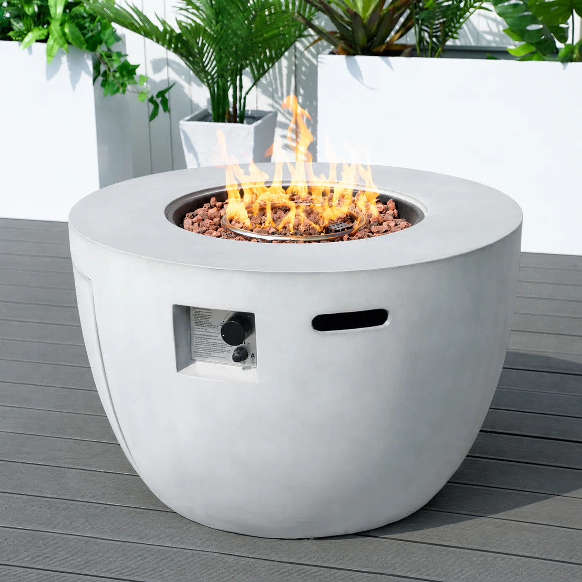 23.8'' H x 36'' W Terrafab Propane Outdoor Fire Pit Table | Wayfair North America