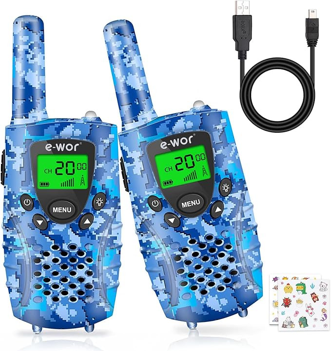 Walkie Talkies for Kids Rechargeable, Long Range 4 Miles Kid Walkie Talkies with Flashlight Toys ... | Amazon (US)