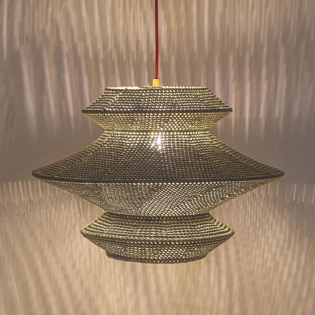 Crochet Pendant Light: Bohemian Lampshade, Upcycled Yarn Lighting - Etsy | Etsy (US)