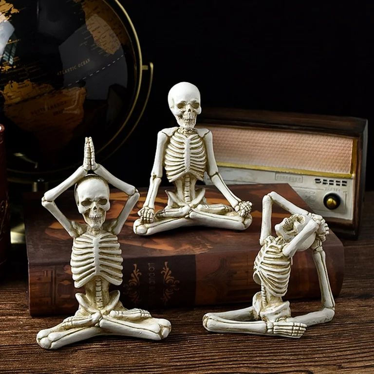 Opolski Halloween Yoga Skeleton Funny Gifts Anti-fade Collectible Horror Festival Prop Resin Craf... | Walmart (US)