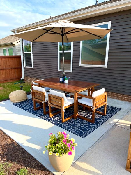 Back Patio

Outdoor Dining Table from Target - Kaufmann

Outdoor Dining Chairs from Target - Kaufmann

Outdoor Umbrella from Target

Amazon Outdoor Rug

Allen + Roth Planter from Lowes



#LTKstyletip #LTKSeasonal #LTKhome