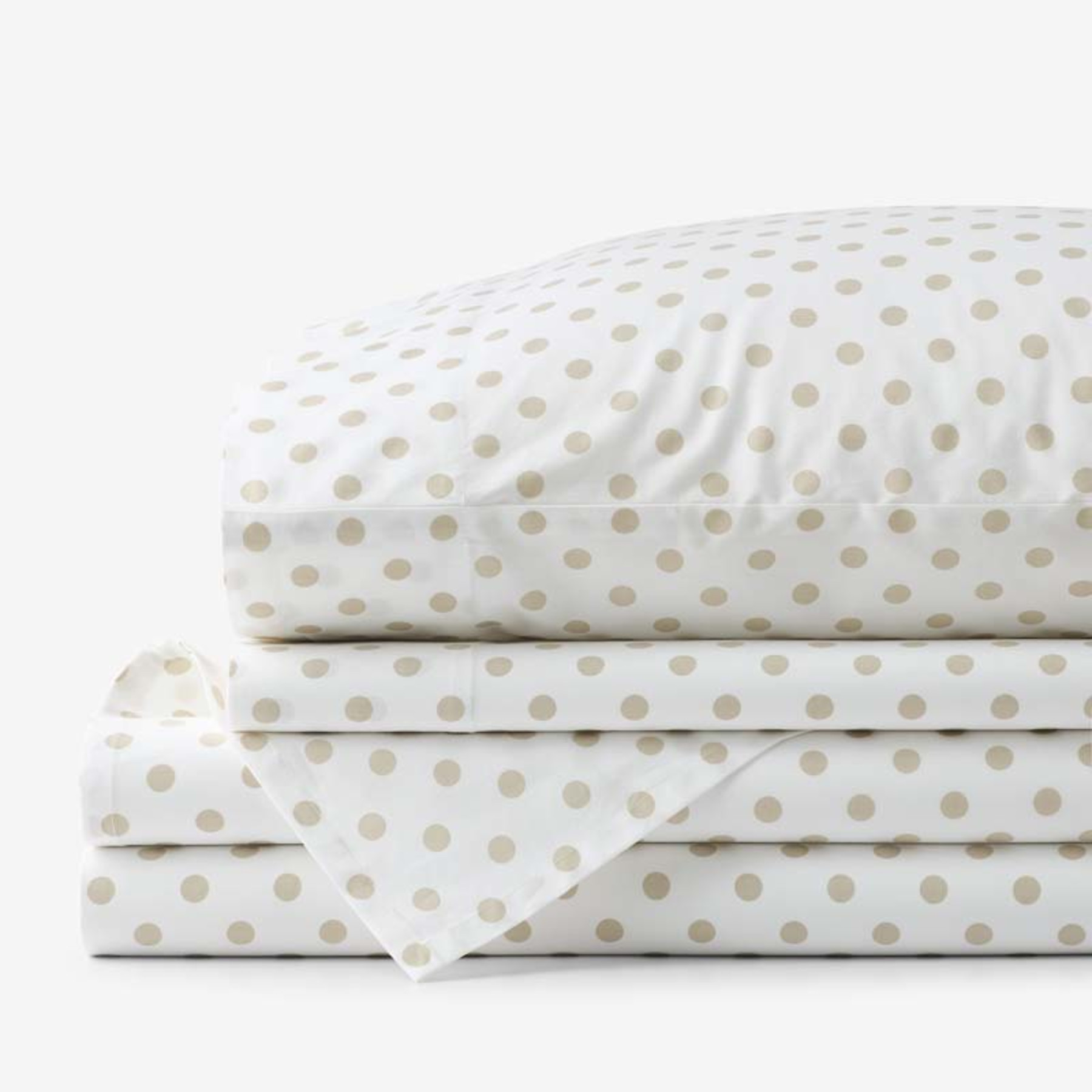 Isadora Classic Cool Cotton Percale Bed Sheet Set - Dot, Twin | The Company Store