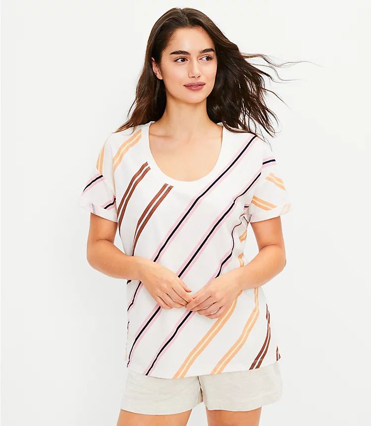 Lou & Grey Striped Softserve Tee | LOFT | LOFT