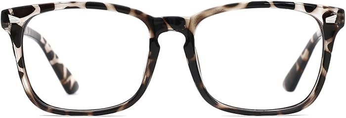 TIJN Blue Light Blocking Glasses for Women Men Square Frame Nerd Eyeglasses Anti Blue Ray Compute... | Amazon (US)