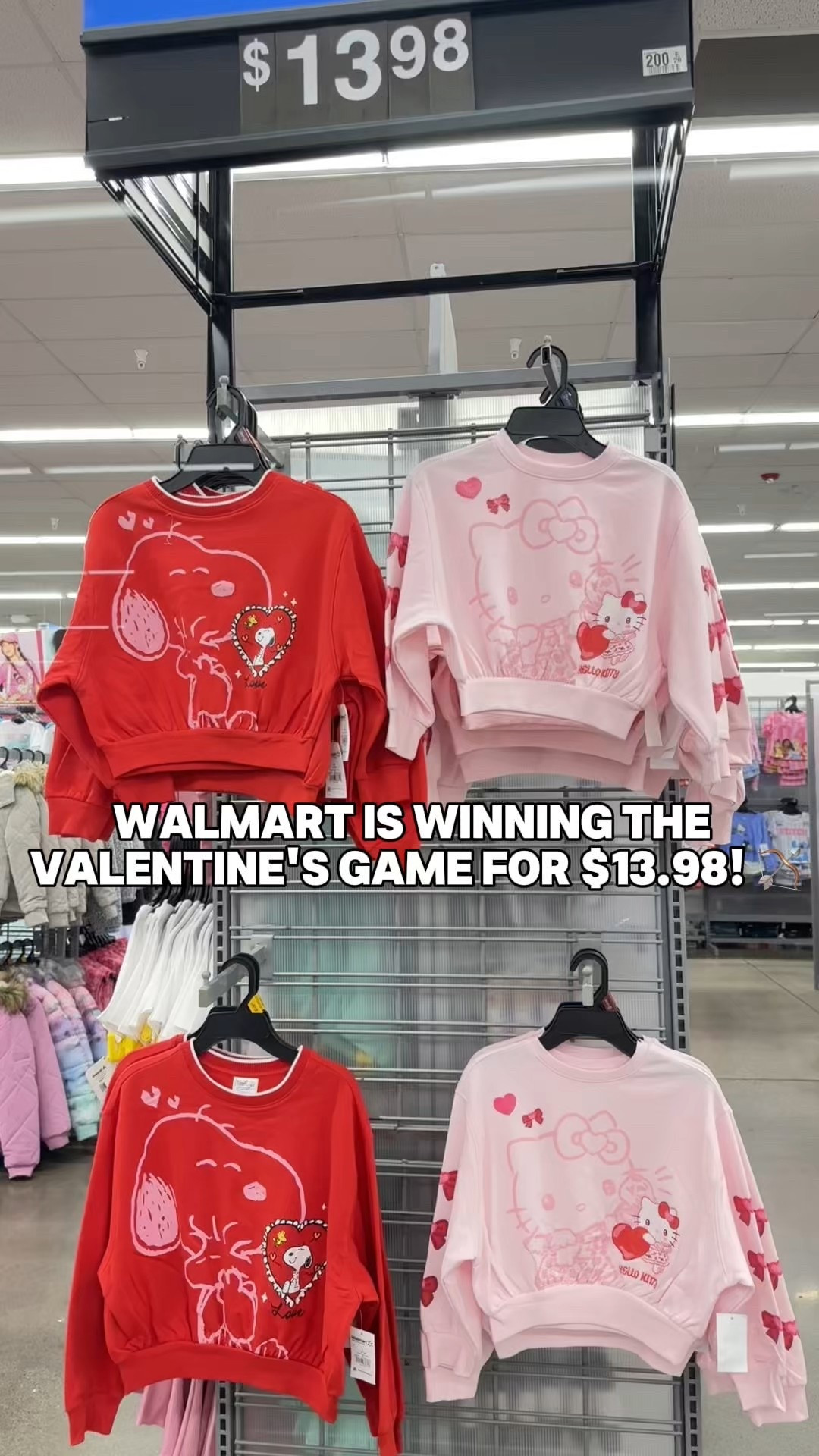 The way I sprinted to the clothing aisle... 💨 Only $13.98 for these Snoopy and Hello Kitty gems! 🛍️

#WalmartFinds #WalmartFashion #HelloKitty #Snoopy #Peanuts Gang #SanrioCore #CheapFinds #ShoppingHaul #CozyVibes #ValentinesDay2026

#LTKmomlife #LTKBaby #LTKSeasonal