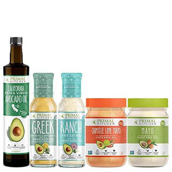 Primal Kitchen - Whole 30 Kit | Mayo, Chipotle Lime Mayo, Extra Virgin Avocado Oil, Greek Vinaigrett | Amazon (US)