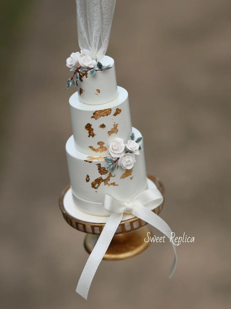 CUSTOM miniature wedding cake replica (holiday ornament) | Etsy (US)
