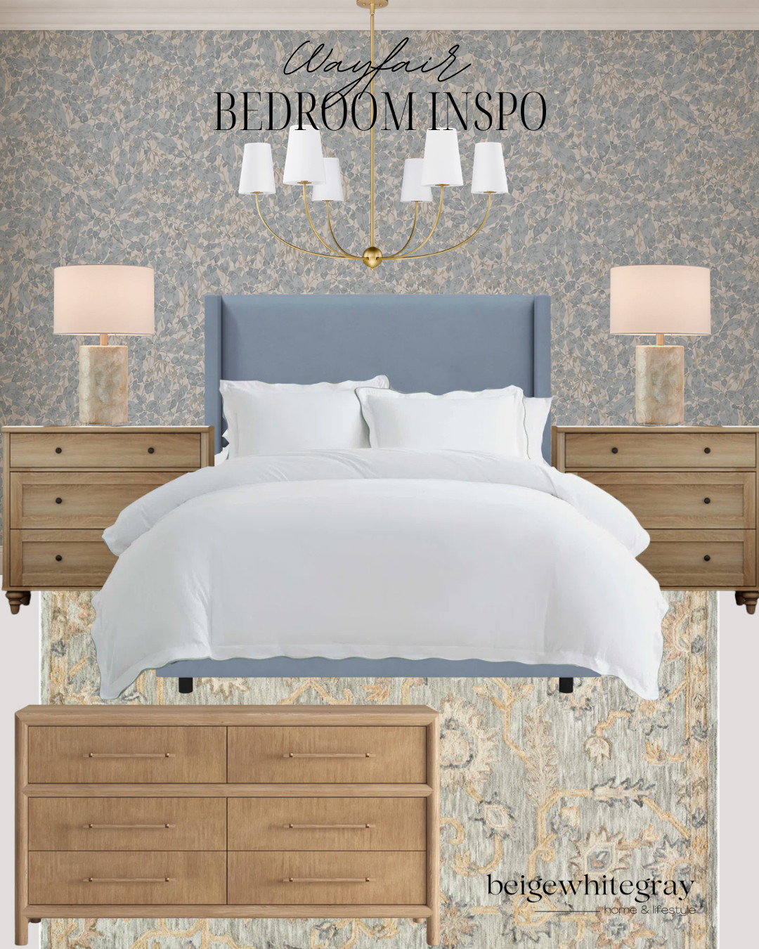 Wayfair Bedroom Inspo
bedroom inspo, blue bedroom decor, floral wallpaper bedroom, soft blue wallpaper, traditional bedroom style, organic modern bedroom, neutral bedroom decor, light wood furniture, brass chandelier bedroom, cozy bedroom inspiration, layered bedroom design, timeless bedroom decor, elegant bedroom styling, cottage inspired bedroom, serene bedroom aesthetic, floral wallpaper inspo, transitional bedroom ideas, calming bedroom palette, classic bedroom design, beigewhitegray bedroom

#LTKHome