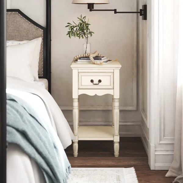 Romy 1 - Drawer Solid Wood Nightstand | Wayfair North America