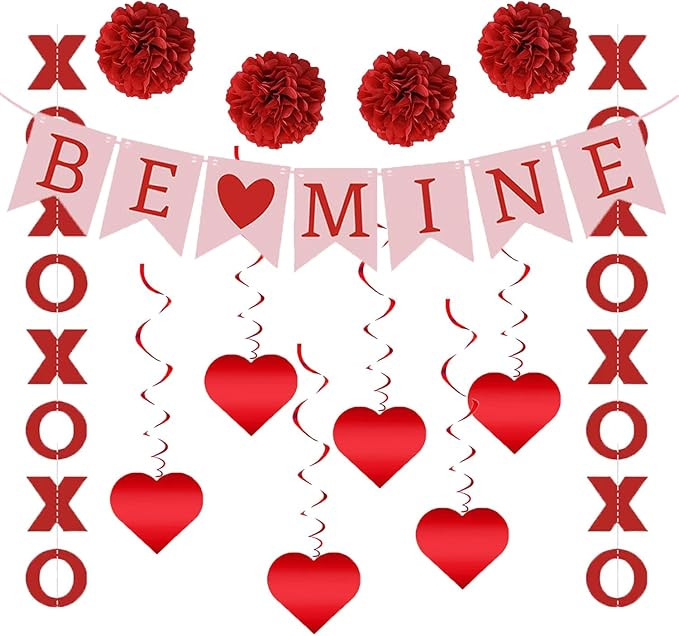 Happy Valentines Day Banner Decoration Set - Galentines Day Decorations for Party, Home, and Offi... | Amazon (US)