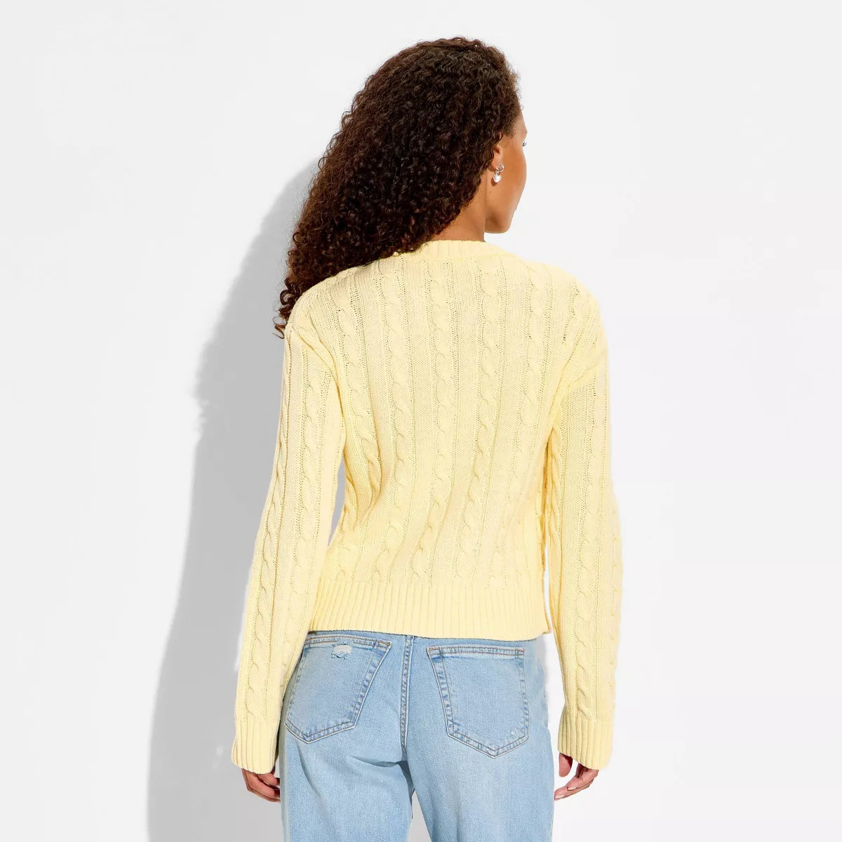 Women's Crewneck Pullover Sweater - Wild Fable™ Yellow S | Target