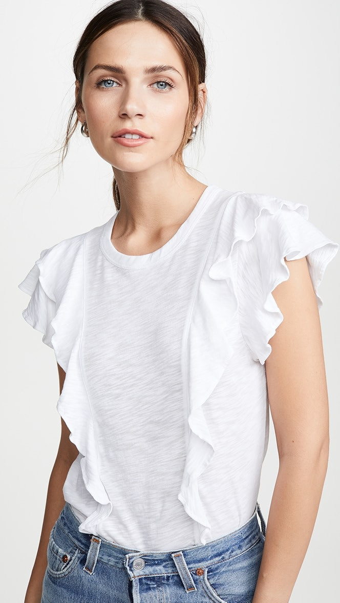 Bea Short Sleeve Ruffle Tee | Shopbop