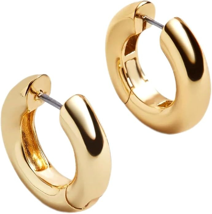 AoJun Gold Drop Dangle Earrings for Women,14K Gold Plated S925 Sterling Silver Post Hoop Earrings... | Amazon (US)