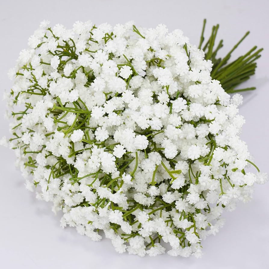 Babys Breath Artificial Flowers, 36Pcs Fake Baby Breath Flowers Artificial Bulk White Faux Gypsop... | Amazon (US)