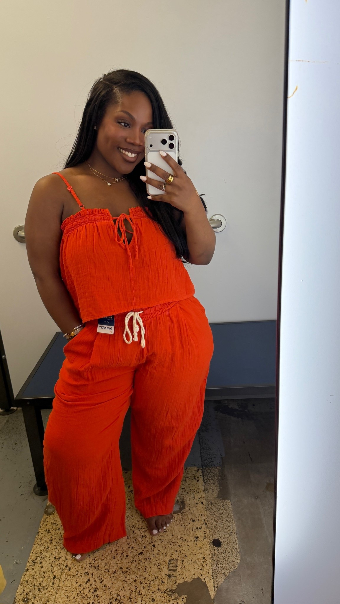 I will be wearing this set all spring and summer!! The material is so cooling and love the details on this! 

Set is on sale at Old Navy ✨

Top: Size L
Bottoms: Size XL

#LTKPetite #LTKSaleAlert #LTKMidsize