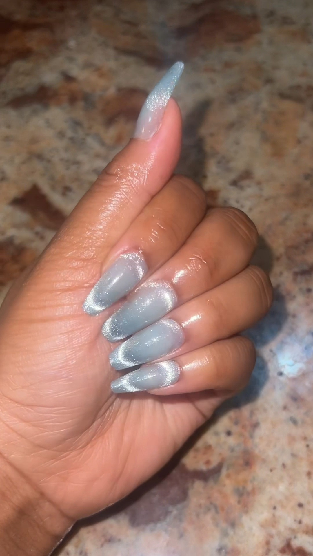 Gorgeous Cat Eye Long Coffin Nails!💅🏽

#LTKBeauty #LTKgrwm #LTKselfcare