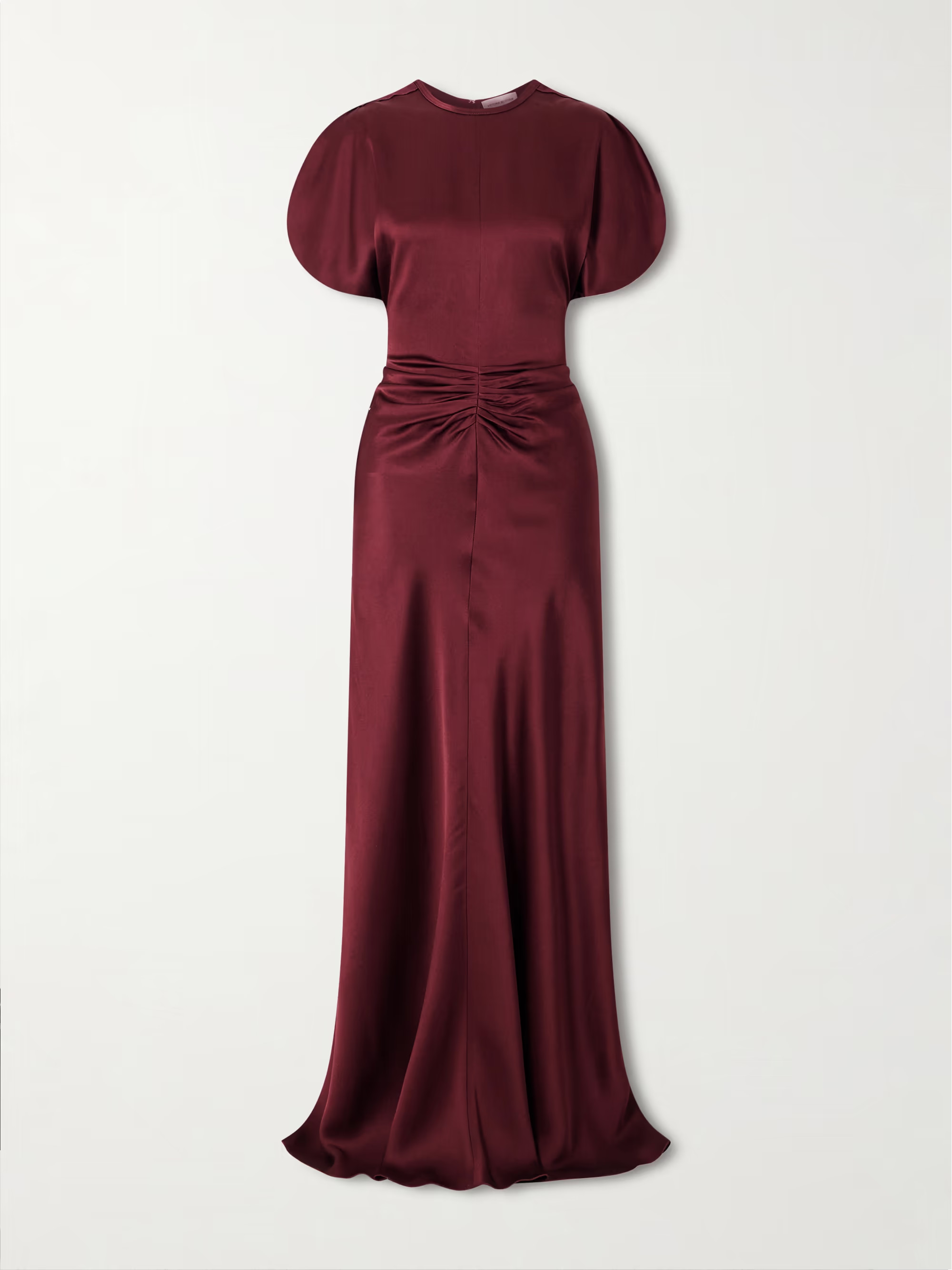 Gathered satin maxi dress | NET-A-PORTER (US)