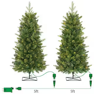 (2 pk) 3 ft. Grand Duchess Twinkling Balsam Fir LED Pre-Lit Artificial Trees G4 | The Home Depot
