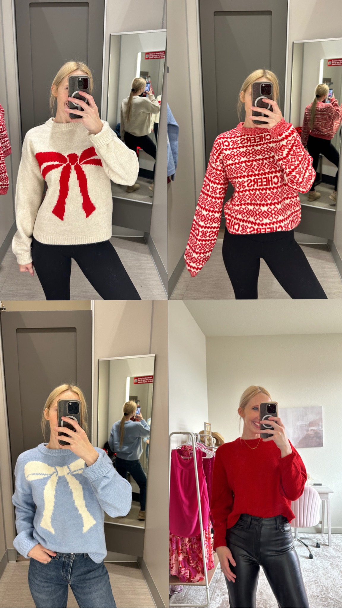 Target sweaters! 🎯🥰

Loving all these neutral sweaters & holiday sweaters! Fit true to size.

Sharing more Target finds, holiday shoes, Target sweaters and dresses below! ❤️

#LTKGiftGuide #LTKCyberWeek #LTKHoliday
