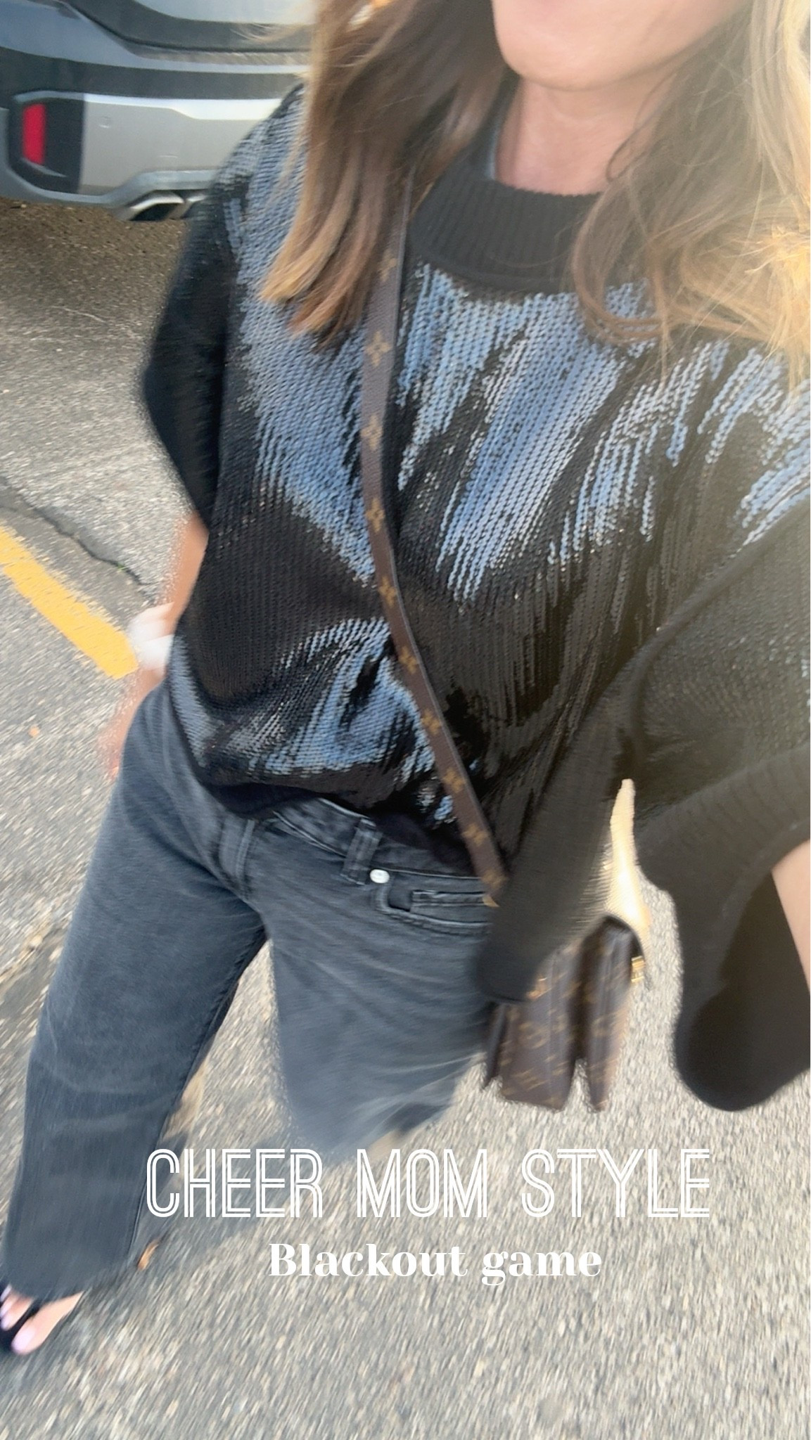 Exact sweater is the Goldie cashmere/sequin sweater from Anthro. I’ll watch for it to come back this holiday season. 
Size small

#LTKootd #LTKmomlife #LTKOver40