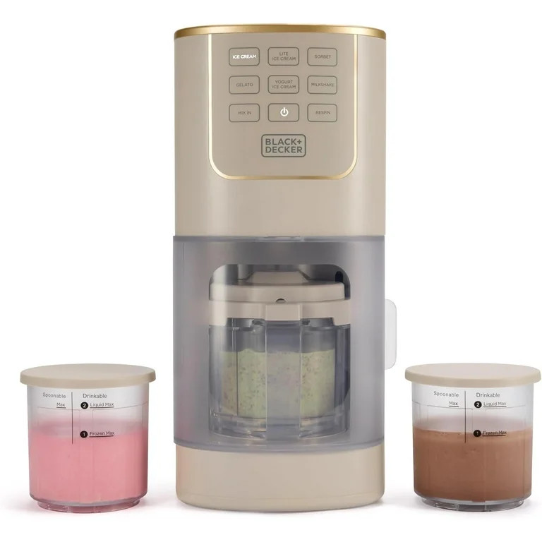 BLACK+DECKER Ice Cream Maker for Frozen Treats, Milkshakes, Sorbet, Gelato, Mix-Ins, Yogurt Ice C... | Walmart (US)