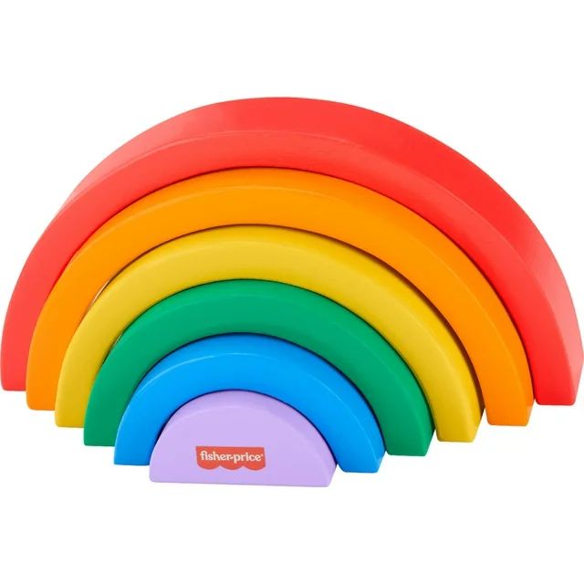 Fisher-Price Wooden Stacking and Nesting Rainbow Building Toy for Toddlers, 6 Wood Pieces, 18 mon... | Walmart (US)