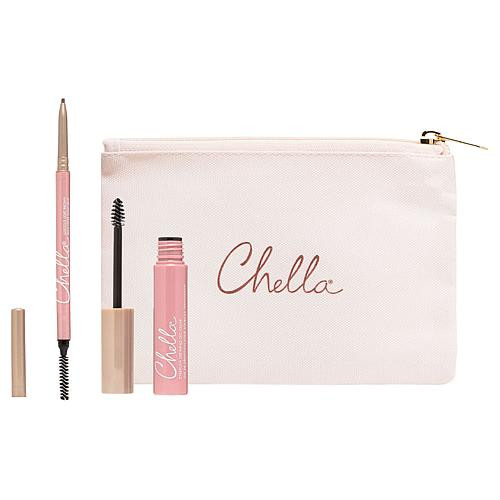 Chella Brow Minimalist Kit with Everyday Makeup Bag - Gray/Grey | HSN