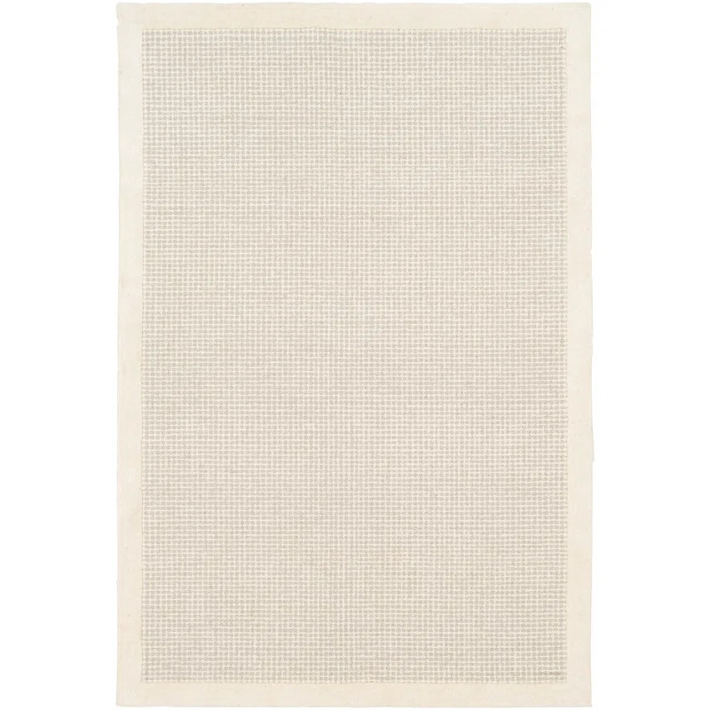 Viveiros Handmade Wool Cream/Light Gray Rug | Wayfair North America
