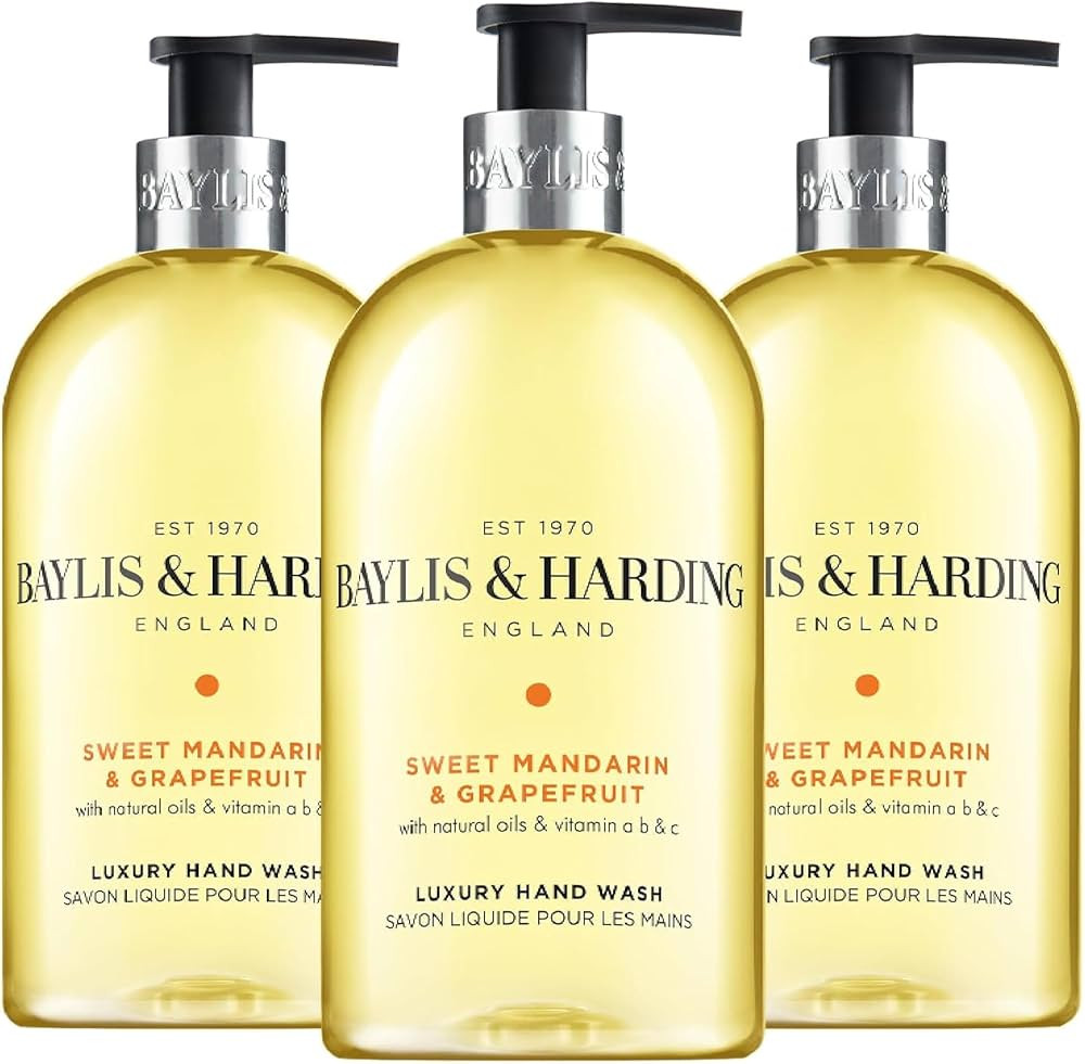 Baylis & Harding Liquid Hand Soap Wash with Dispenser, Sweet Mandarin & Grapefruit, 16.9oz/500ml ... | Amazon (US)