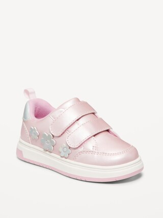 Faux-Leather Double-Strap Sneakers for Toddler Girls | Old Navy (US)