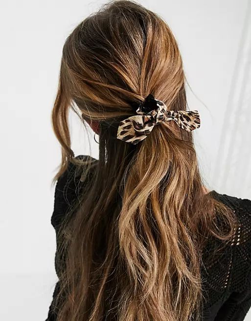 ASOS DESIGN hair claw with bow detail in leopard  | ASOS | ASOS (Global)