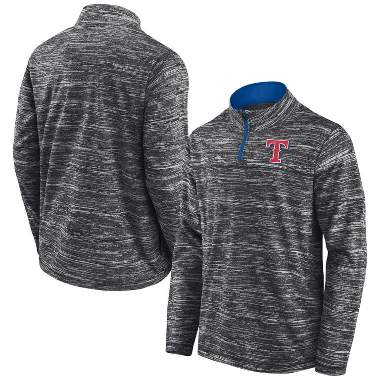 Men's Fanatics Charcoal Texas Rangers Getting Faster Space-Dye Quarter-Zip Top | Walmart (US)