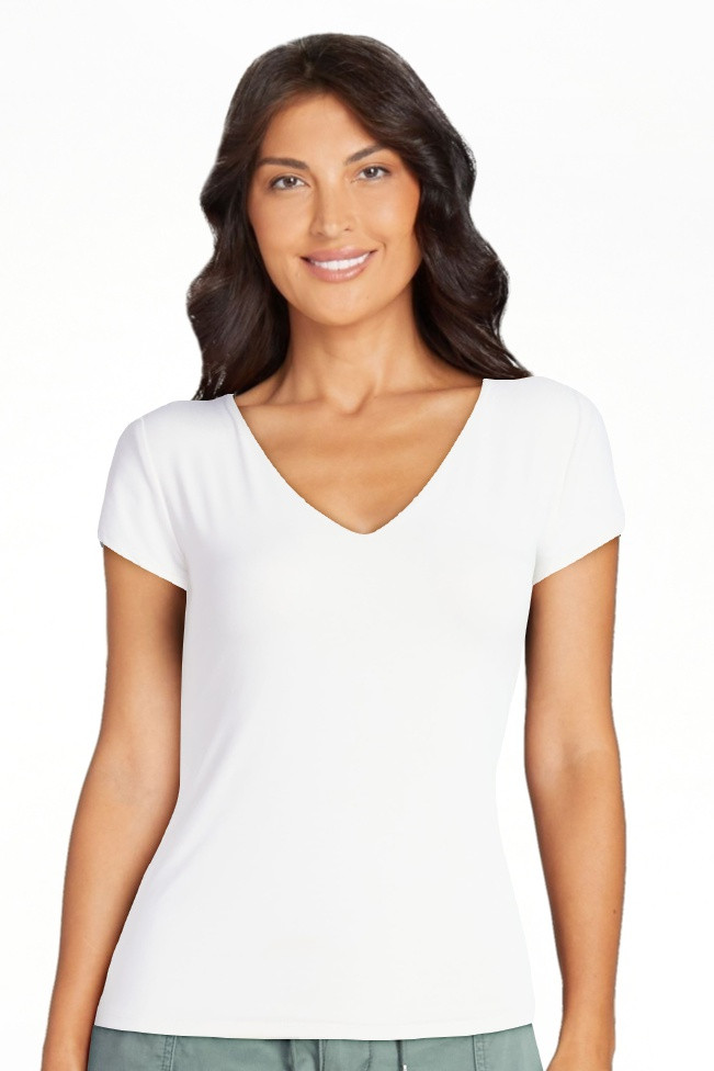 Scoop Women's and Women's Plus Ultimate Refined Contour V Neck Tee, Sizes XS-4X | Walmart (US)