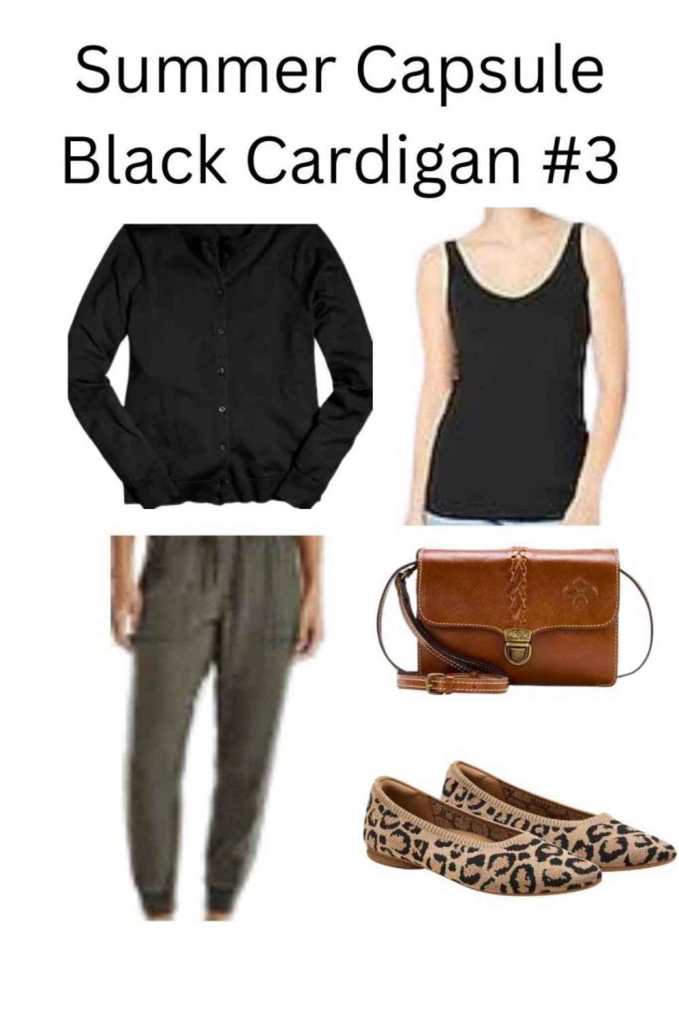 I am thrilled to show you 50 casual, classic, chic, summer outfits from my summer capsule wardrobe 2024! 
This is the link for the post to show you the items and how to enjoy them to the fullest: Summer Capsule Wardrobe 2024: 17 More Easy, Smart Casual Summer Outfits for You to Enjoy and Maybe Even Copy! - Dr. Julie's Fun Life
Please follow my blog at: drjuliesfunlife.com for fun, fashion, family, and food!❤️Thank you!
See how sharp you’ll look in olive joggers with a black cardigan and black tank or tee. Finish the look with a sharp brown crossbody and leopard 🐆 flats. This summer-into-fall look is so easy and cool!

#LTKSeasonal #LTKShoeCrush #LTKOver40