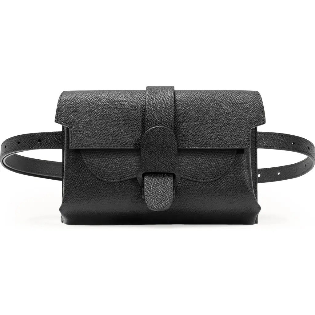 SENREVE Aria Belt Bag Pebbled Leather 5-Way Convertible Handbag in Noir at Nordstrom | Nordstrom