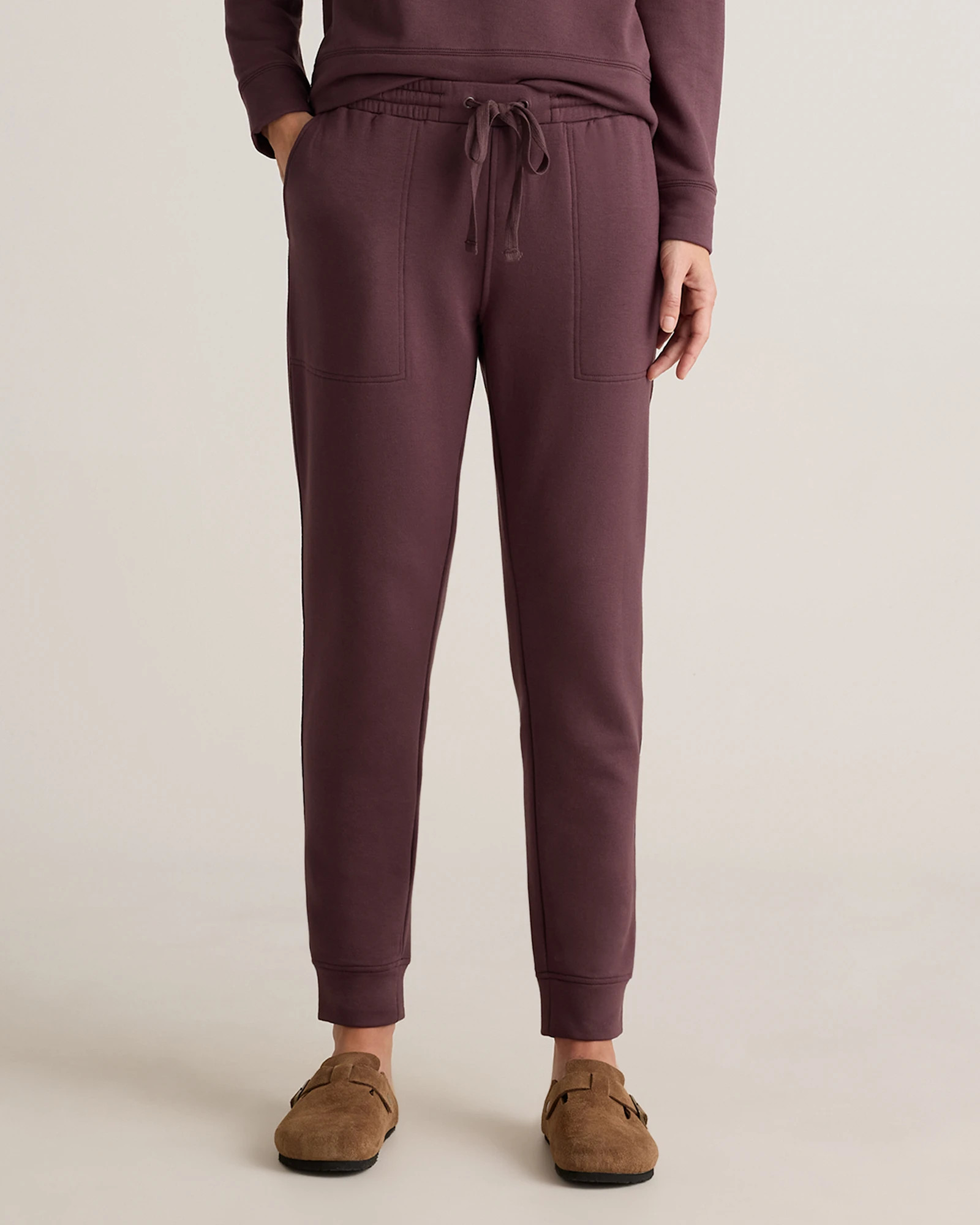 Quince | Women's SuperSoft Fleece Joggers in Petal Pink, Size XS, Lenzing Modal | Quince