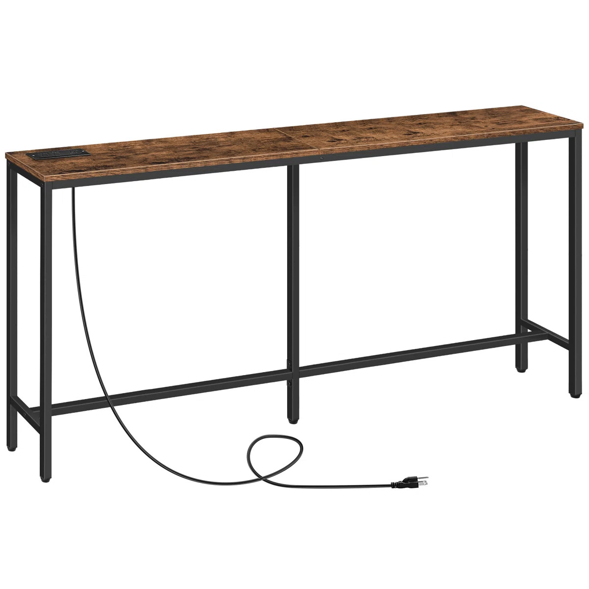 Console Table with Power Outlet Behind Couch Narrow Entryway Table | Wayfair North America
