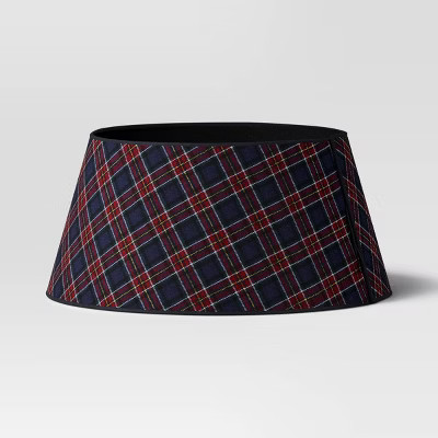 Christmas Roll Up Plaid Tree Collar Blue - Wondershop™ | Target