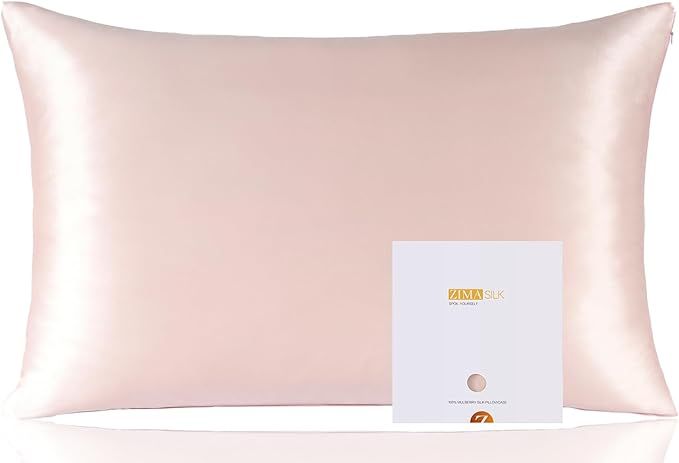 ZIMASILK 100% Pure Mulberry Silk Pillowcase for Hair and Skin Health,Soft and Smooth,Both Sides P... | Amazon (US)