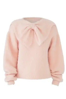 Powder Pink Bow Sweater | Rent the Runway
