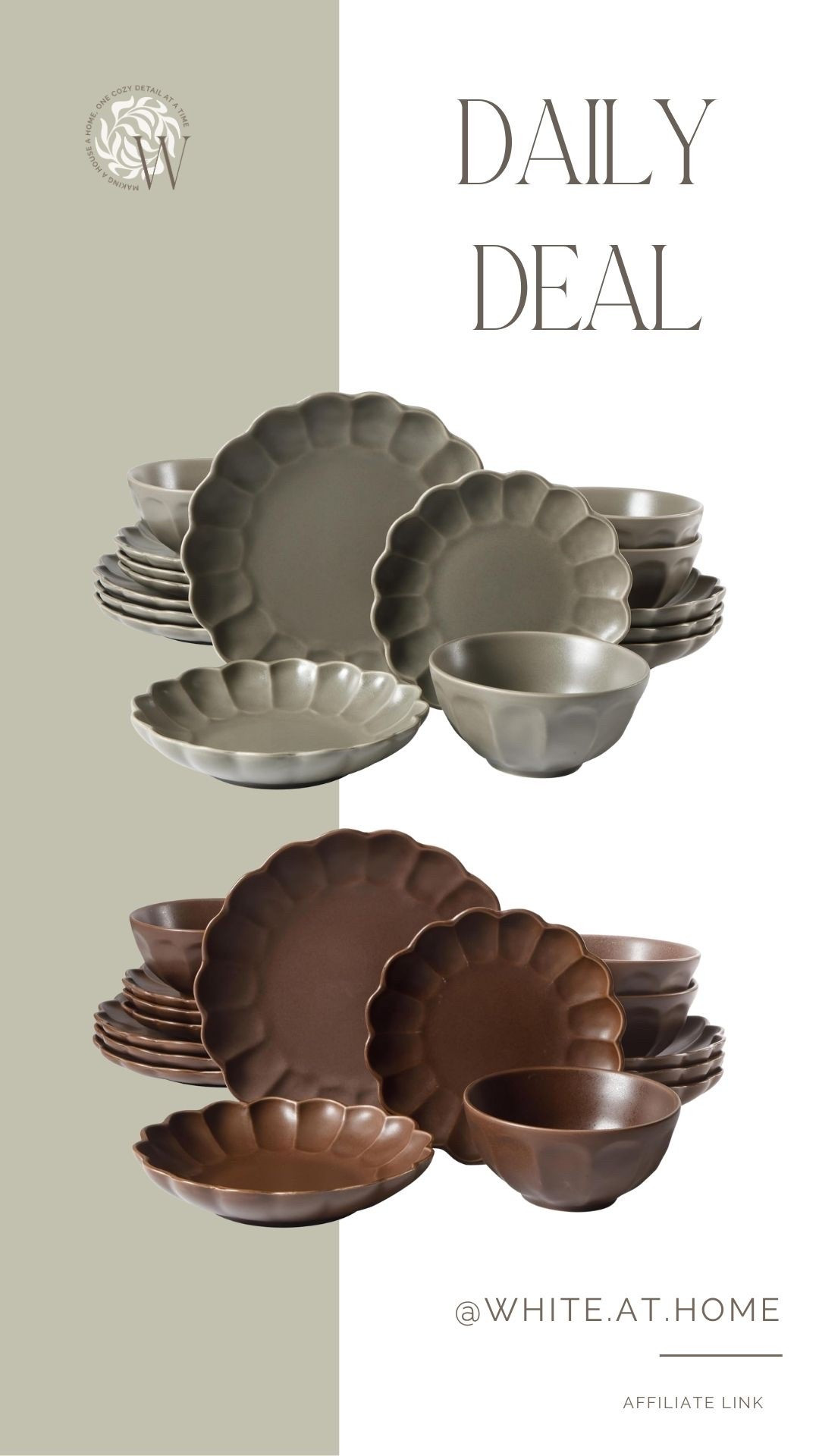 The prettiest dinnerware set! I love the earthy tones of these for the fall season. They come as a 16 piece set with the most gorgeous scalloped detail. Perfect for fall hosting!

#LTKHome