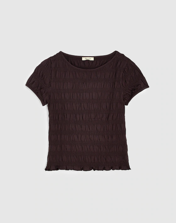 Smocked Short-Sleeve Top | Madewell