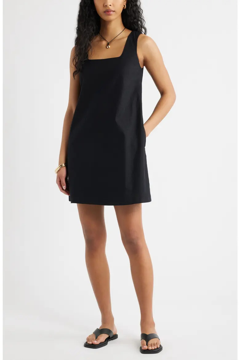 Linen Blend Shift Dress (Women) | Nordstrom | Nordstrom