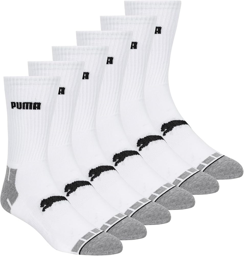PUMA Men's 6 Pack Crew Socks | Amazon (US)
