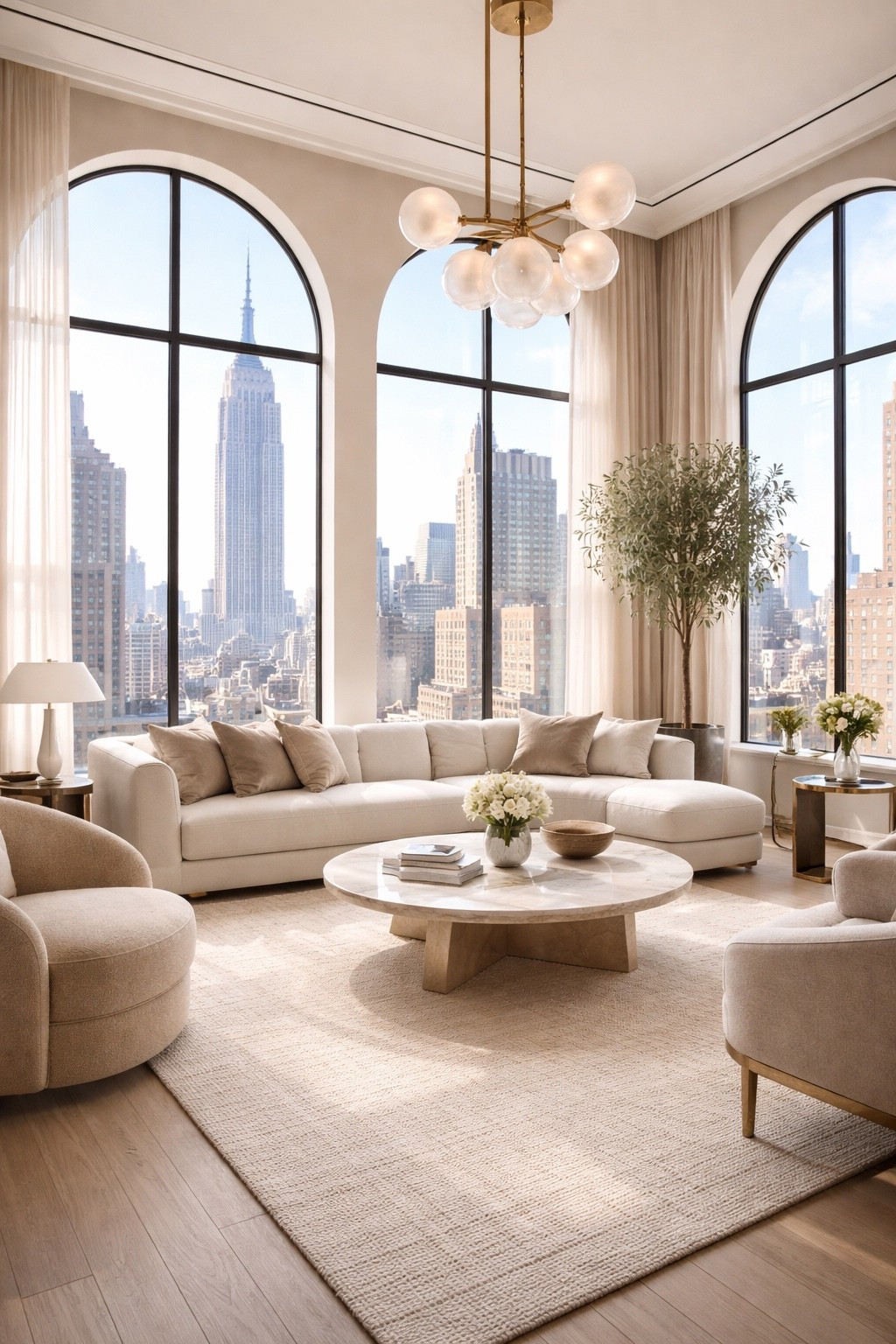 A bright neutral living room with curved seating, light wood tones, and a clean modern luxe feel.

#livingroomideas #neutrallivingroom #modernlivingroom #livingroomdecor #softminimalism #warmminimalism #neutralhome #beigehome #homedecor #interiordesign #elegantinteriors #modernluxury #cozyhome #organicmodern #homeinspo #designinspo #wayfairhome #ltkhome #ltkdecor #ltkdesign #ltkfinds #ltkit #shopthelook #pinteresthome #serenehome #minimalhome #neutraldecor #cozylivingroom #decorinspo #luxurylivingroom