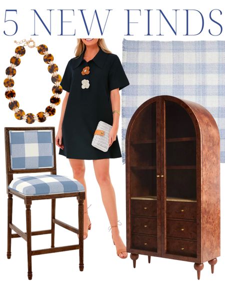 5 new finds! Tortoise, necklace, tortoiseshell, steam and necklace, scalloped Tori, scalloped necklace, black dress, little black dress, gingham barstool, classic preppy style, traditional home, Burlwood, chest dining room, just trying to count it would white rug with white home home decor, fall dress, fall style fall fashion

#LTKsalealert #LTKstyletip #LTKhome